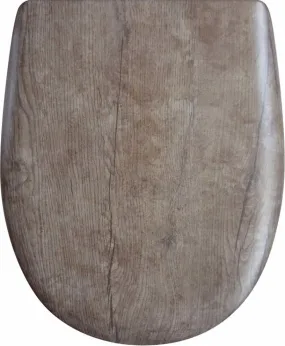 Abattant de WC Ariane décor bois Chêne vieilli - OLFA | 7AR11560701