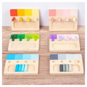 Jeux de Pions en Bois – Assemblage des Couleurs 