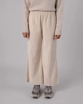 Pantalon ample velours en coton bio | écru "wide leg corduroy pant cream" femme