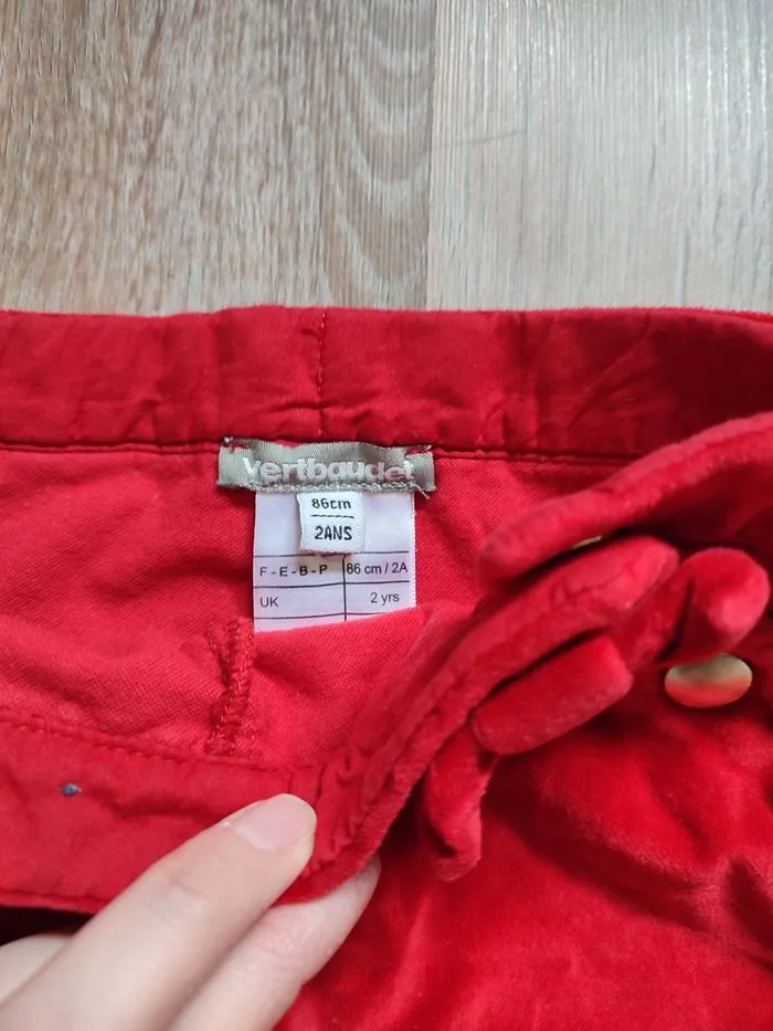 Short rouge - Vertbaudet - 24 mois  | Beebs